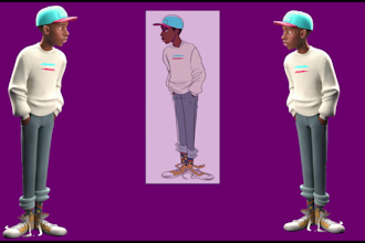 create 3d stylized characters from a 2d concept