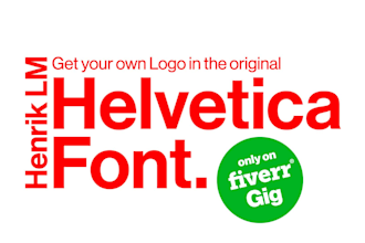 design a modern logo using the original helvetica font