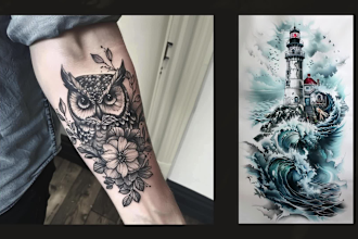 draw a custom tattoo designs as a professional artist