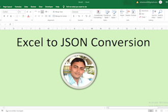 create excel to json, json to excel converter using excel vba