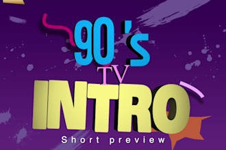 create a retro 80s 90s TV intro