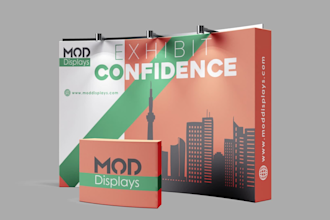design trade show booth and backdrop for your exhibition