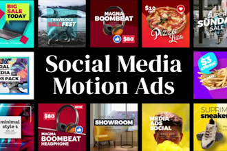 create motion ads, flyers and gif on social media
