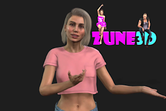create realistic human 3d character animation