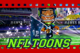 cartoon u like an american football player