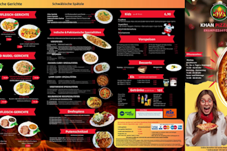 design digital restaurant food menu board for static TV screen