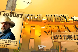 make wild western cowboy theme party invitation video promo