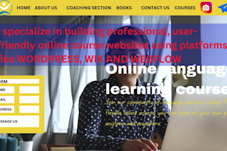 do online course website using wordpress or wix