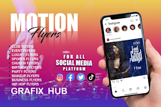 create motion flyer, animated flyer, video flyer, club flyer
