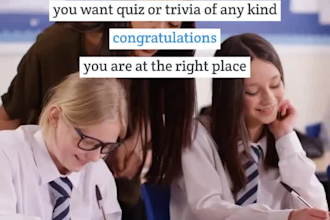 write trivia quiz or questions on any topic