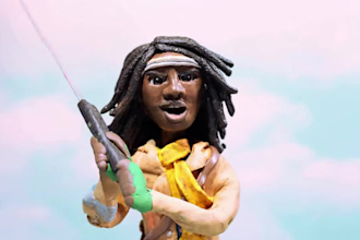 create a professional 3d claymation, stopmotion 3d music video, 3d puppet