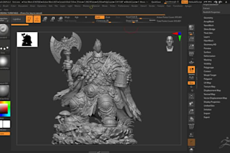 sculpt detailed fantasy tabletop miniature or figurine for 3d printing stl