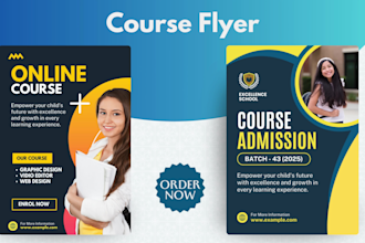 design minimal educational, course, webinar flyers