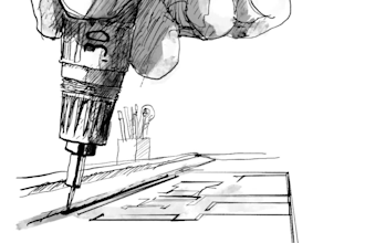 sketch or illustrate architecture concept, interior exterior