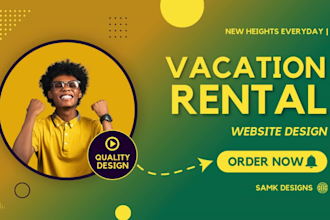 design vacation rental website for hotel booking, vacation website on wordpress