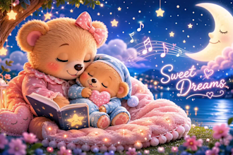 create 1 to 8 hours long lullaby, baby sleep music videos for youtube