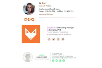 create clickable HTML email signature