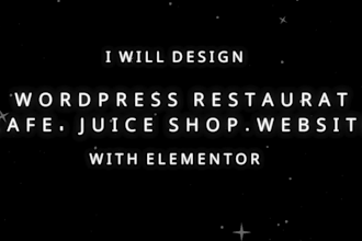 create a restaurant and cafe website in wordpress elementor