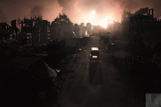 create cinematic vfx, compositing, fire effect, explosion cgi integration