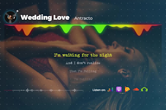 create copyright free animated lyric music video for youtube