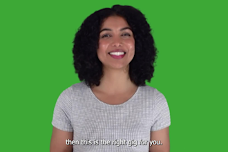 be your green screen video spokesperson