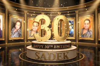 create a happy birthday photo slideshow in 24 hr