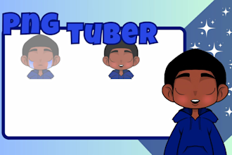 draw a custom chibi pngtuber live2d rigging png tuber model for you