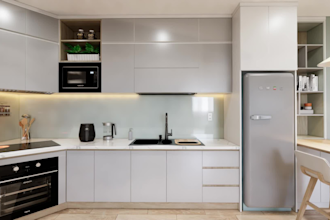 design kitchen interior in 3d  model and rendering