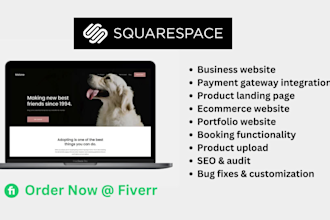 build professional, responsive squarespace website, bug fix