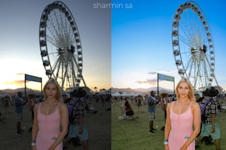 slim down body, face, legs and change background