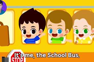 create unique 2d animation for kids youtube channel