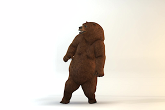create a dance 3d character logo animation