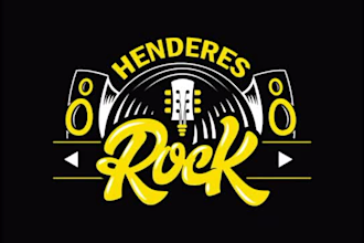 design professional dj, rock, rap, music, text ,band logo