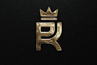 turn your logo into 3d gold, chrome or metallic effect