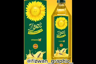 design awesome cooking, olive, almond oil label asap