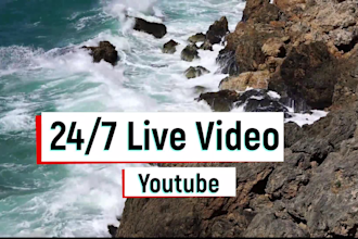 youtube 24 7 hours live streaming setup pre recorded video