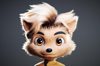 create stylized brand mascot character for your business