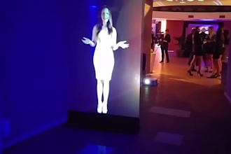 create holographic telepresence, virtual presenter and 3d hologram stage visuals