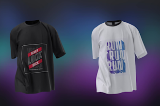 do 3d clothing mockup animation of your t shirt and hoodie