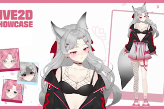 design and rig a custom live2d vtuber model