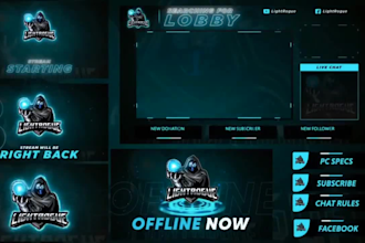 create custom animated twitch graphics and custom streamer designs