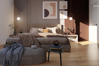 create realistic interior design and visualization