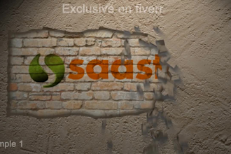 create shattered wall logo intro