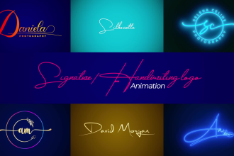 do handwritten signature logo animation or text animation