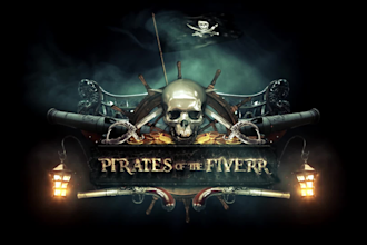 create you pirates of the caribbean intro for your logo or text