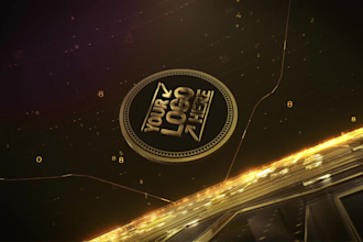 create amazing crypto money logo intro for social media
