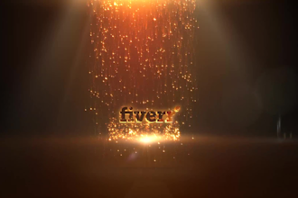 create excellent 3d sparkles rain logo video