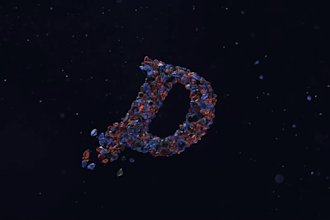 create 3d diamonds logo animation video