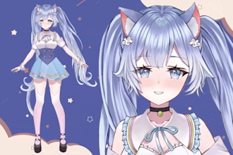 design live2d vtuber model, anime model, live2d rigging, vtuber model, avatar