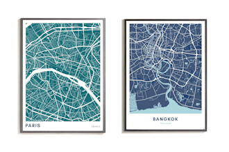 design a customized street map artwork just for you